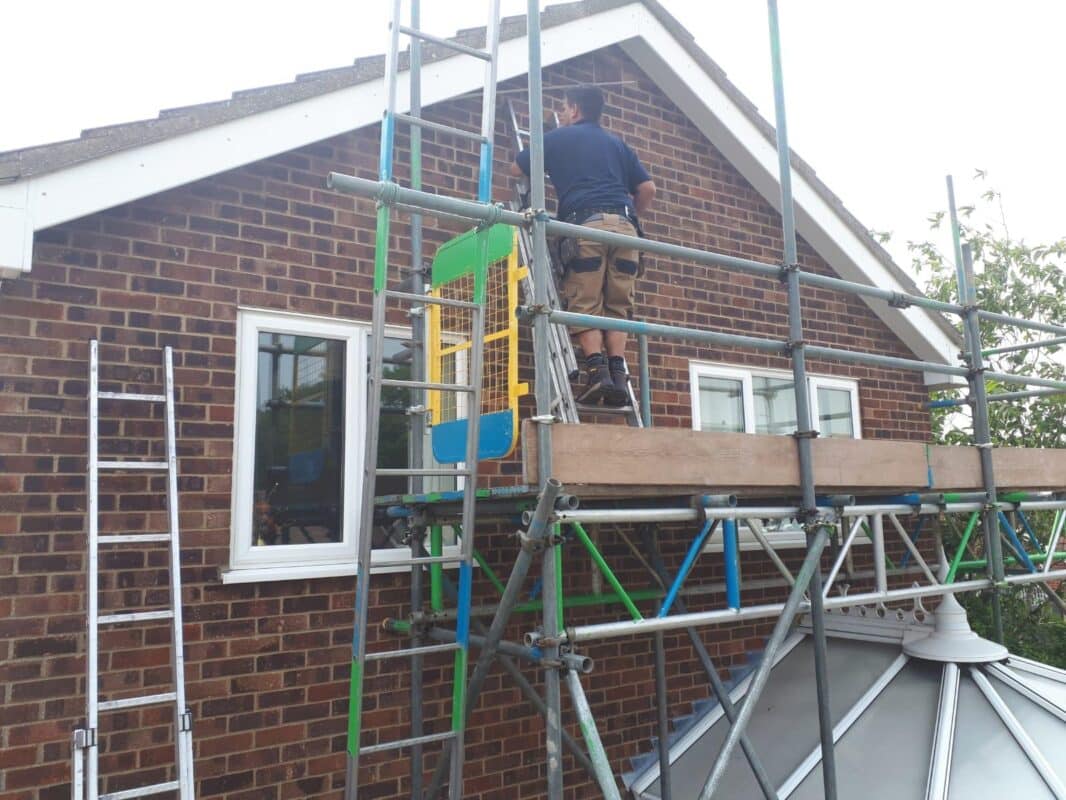 CH Roofing team at work